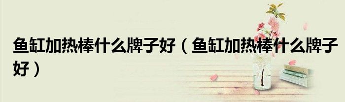 鱼缸加热棒什么牌子好（鱼缸加热棒什么牌子好）