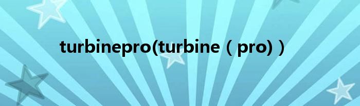 turbinepro(turbine（pro)）